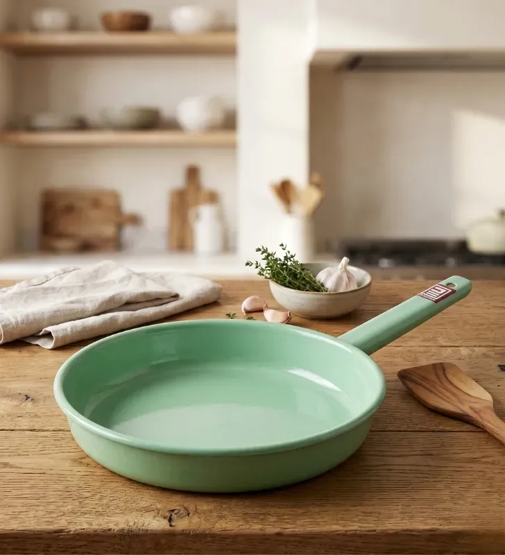 Sartén de Peltre No. 26 Verde Pistache con Mango – Prodesa