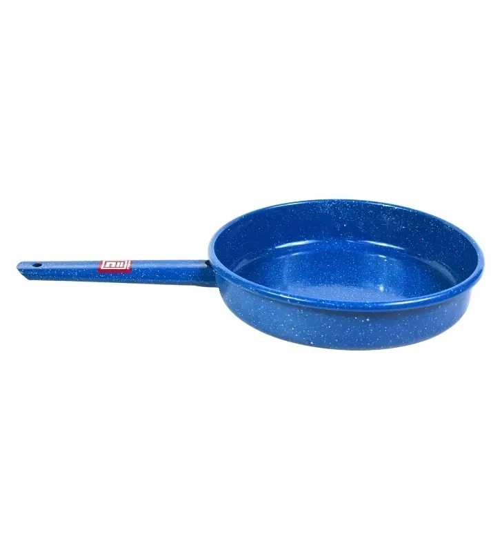 Sartén de Peltre No. 24 Azul Zafiro Jaspeado con Mango – Prodesa