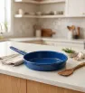 Sartén de Peltre No. 24 Azul Zafiro Jaspeado con Mango – Prodesa