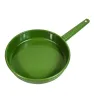 Sartén de Peltre No. 24 Verde Jaspeado con Mango – Prodesa