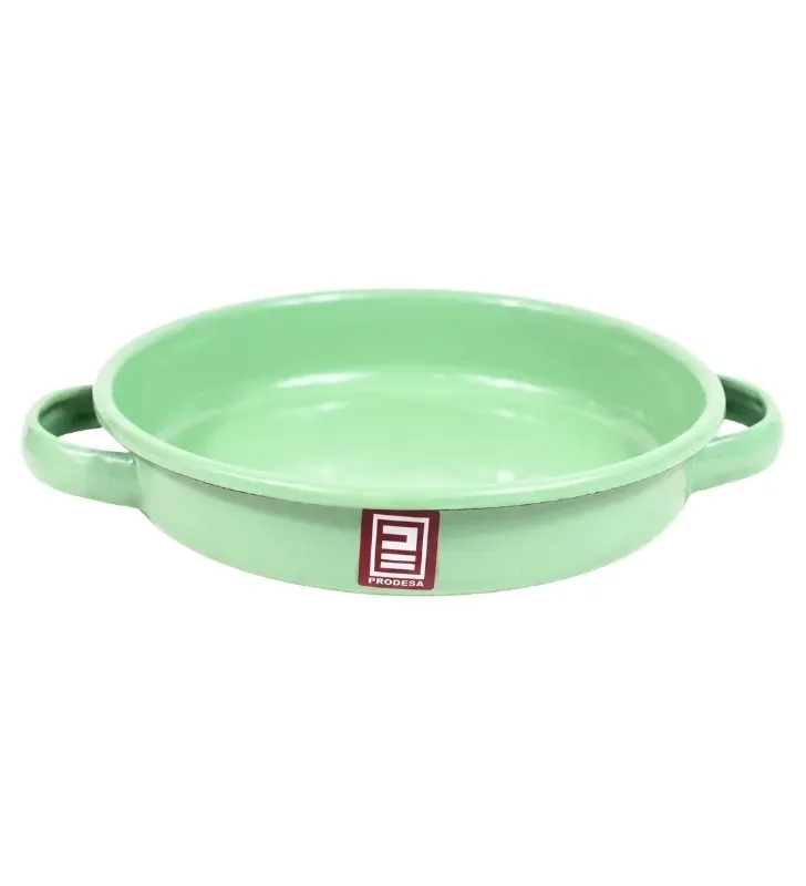 Arrocera de Peltre No. 22 Verde Pistache con Asas – Prodesa