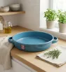 Arrocera de Peltre No. 24 Azul Turquesa con Asas – Prodesa