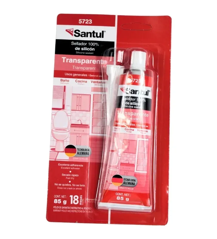 Sellador de Silicón 100% Transparente 85g – Santul 5723
