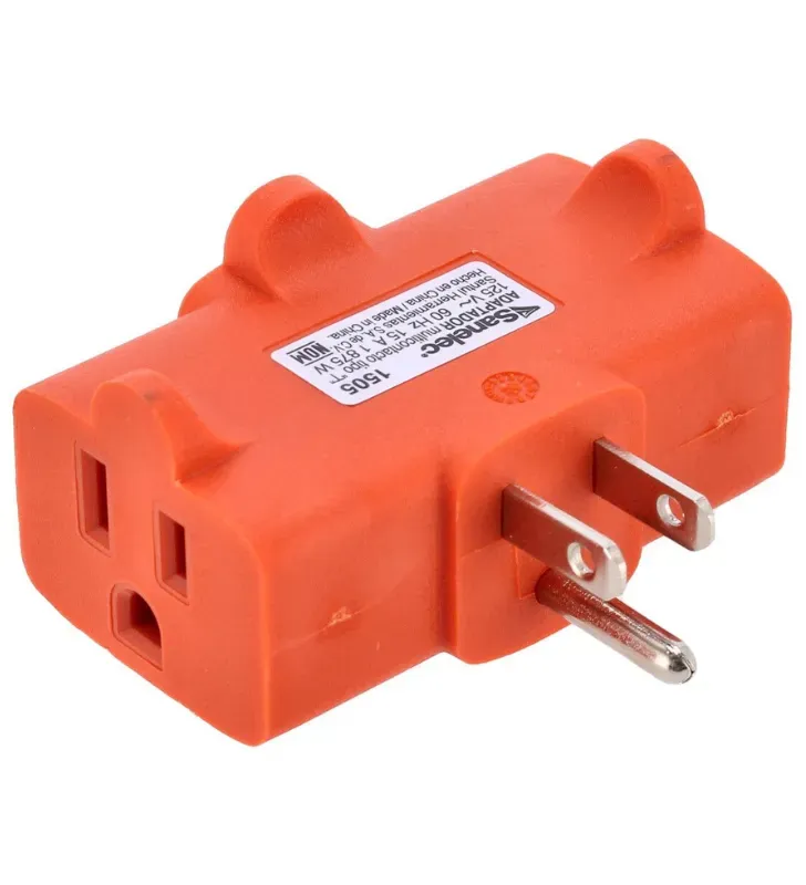 Adaptador Tipo Barra de 3 Contactos Blanco 1875W – Sanelec 1505
