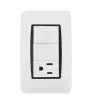 Apagador y Contacto Aterrizado con Placa – Sanelec 4464