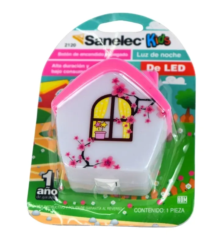 Luz de Noche LED Casita Rosa 5W 120V – Sanelec 2120