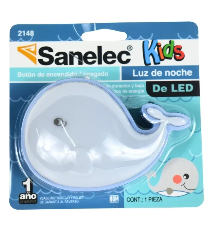 Luz de Noche LED Ballena Azul 5W 120V – Sanelec 2148