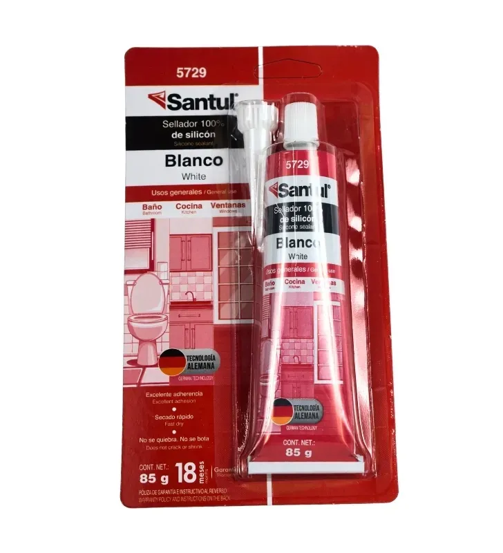 Sellador de Silicón 100% Blanco 85g – Santul 5729
