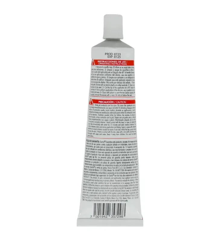 Sellador de Silicón 100% Blanco 85g – Santul 5729