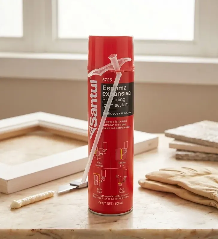 Espuma Expansiva de Poliuretano 500ml Beige – Santul 5725
