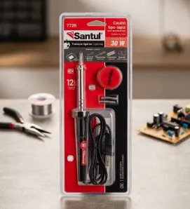 Kit Cautín Tipo Lápiz 30W con 5 Accesorios 127V – Santul 7726