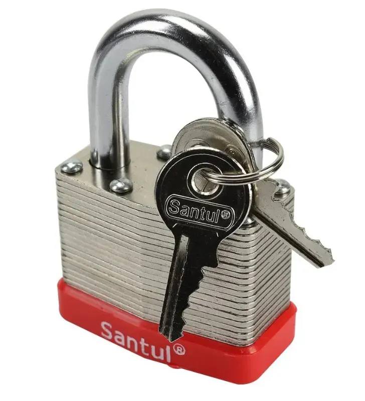 Candado Laminado de Seguridad 40mm con 2 Llaves – Santul 8058