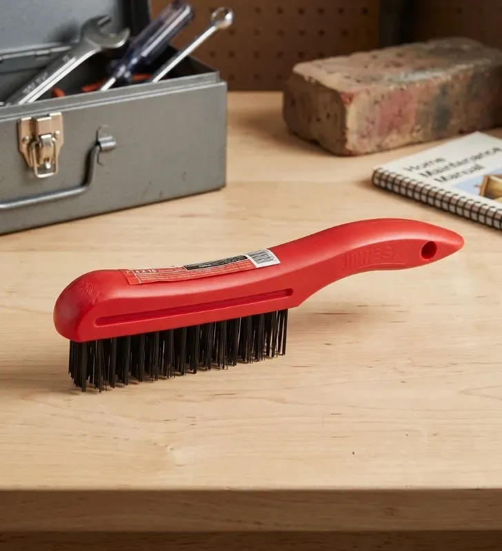 Cepillo de Alambre de Acero con Mango Rojo – Santul 7915