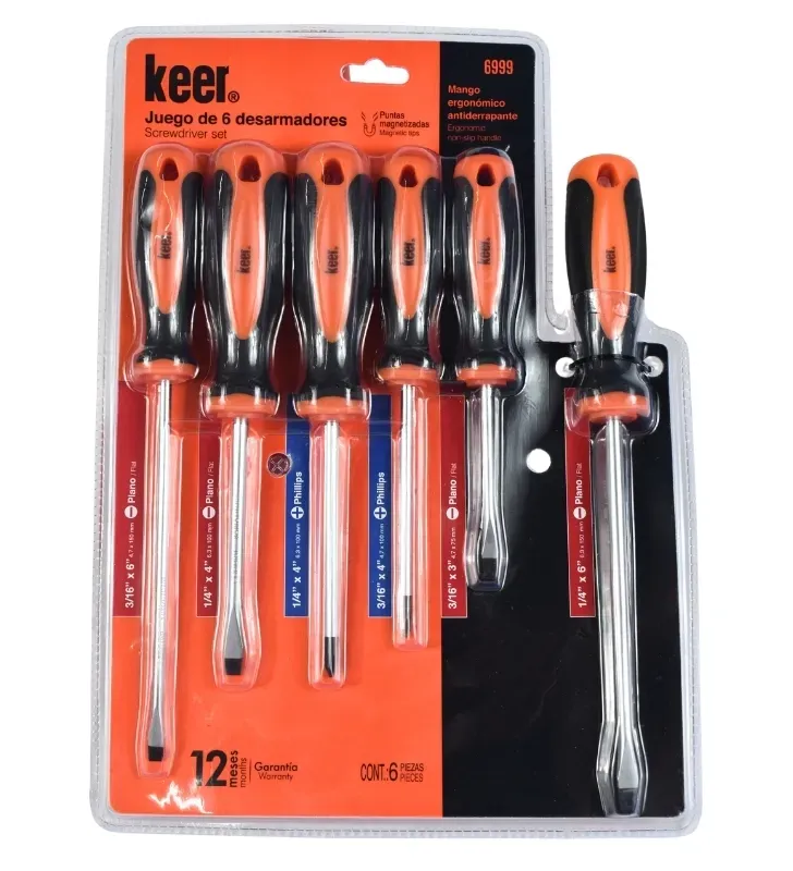 Juego de Desarmadores Bimateriales 6 Pzs – Keer 6999