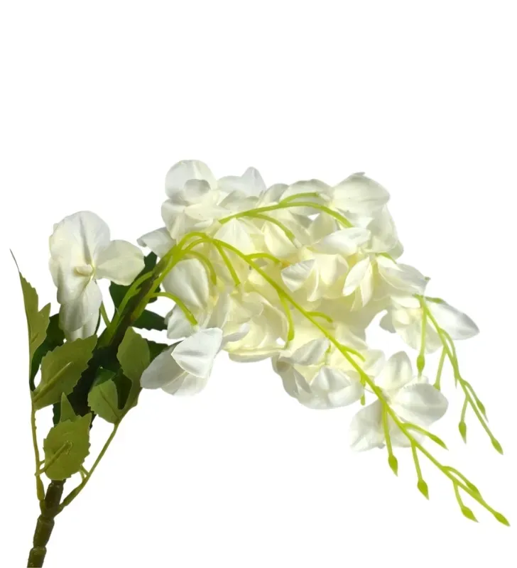 Ramo de Orquídea Artificial Colgante Blanco 3 Guías – Dekora FW-3010A