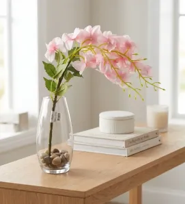 Ramo de Orquídea Artificial Colgante Rosa 3 Guías – Dekora FW-3010B