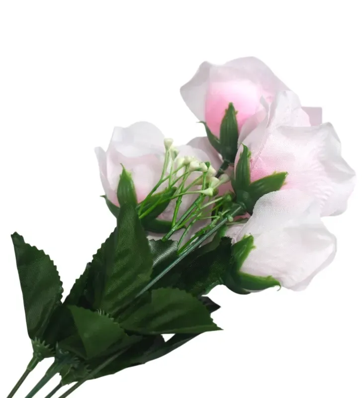 Ramo de Rosas Artificiales Rosado 5 Varas – Dekora G2030-P
