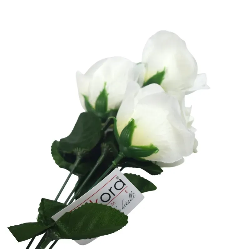 Ramo de Rosas Artificiales Crema 5 Varas – Dekora G2030-C