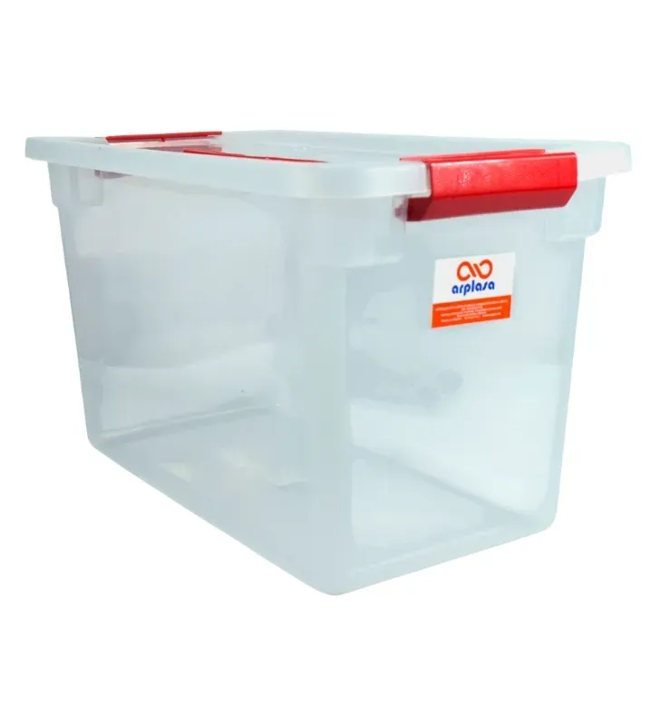 Caja Organizadora Grande Alta con Asa y Grapas – Arplasa Multiusos
