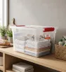 Caja Organizadora Grande Alta con Asa y Grapas – Arplasa Multiusos