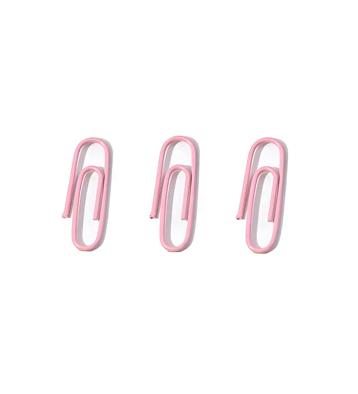 Clips metálicos rosa AL30505‑018 – estilo pastel para papelería