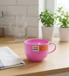 Taza Bolita de Plástico de Colores Reusable – Arplasa