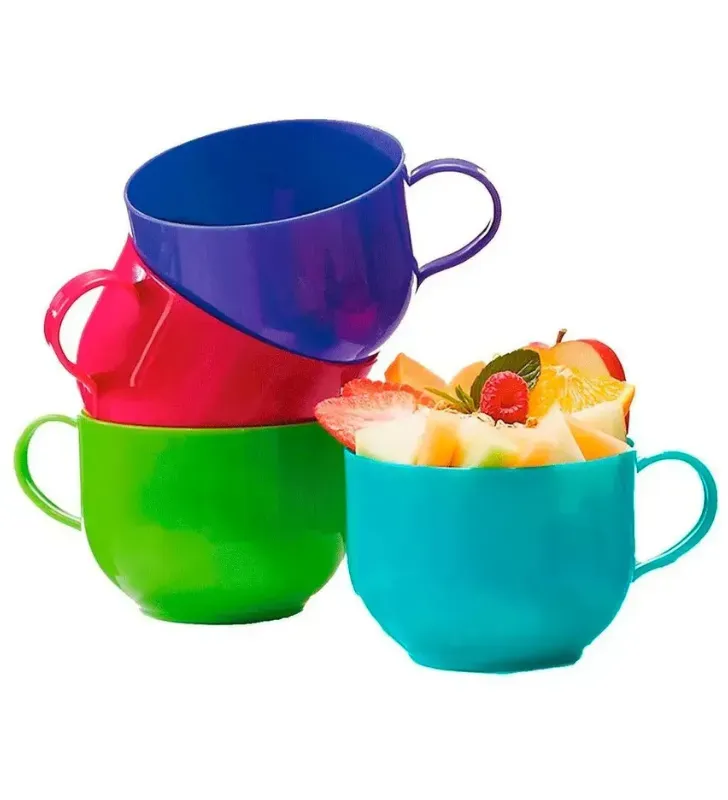 Taza Bolita de Plástico de Colores Reusable – Arplasa