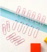 Clips metálicos rosa AL30505‑018 – estilo pastel para papelería