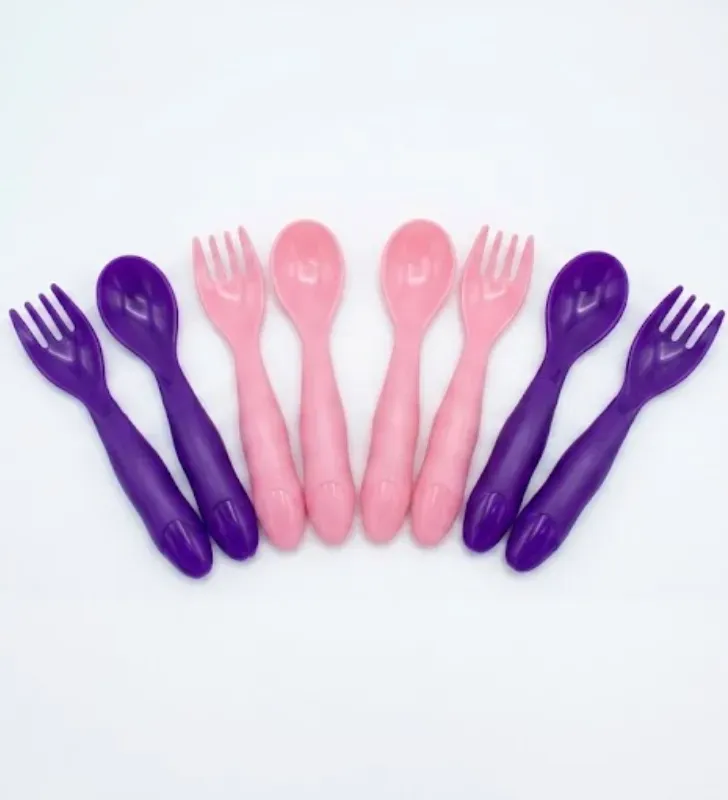 Set de Cubiertos Infantiles de Plástico 8 Pzs 9+ Meses – Arplasa