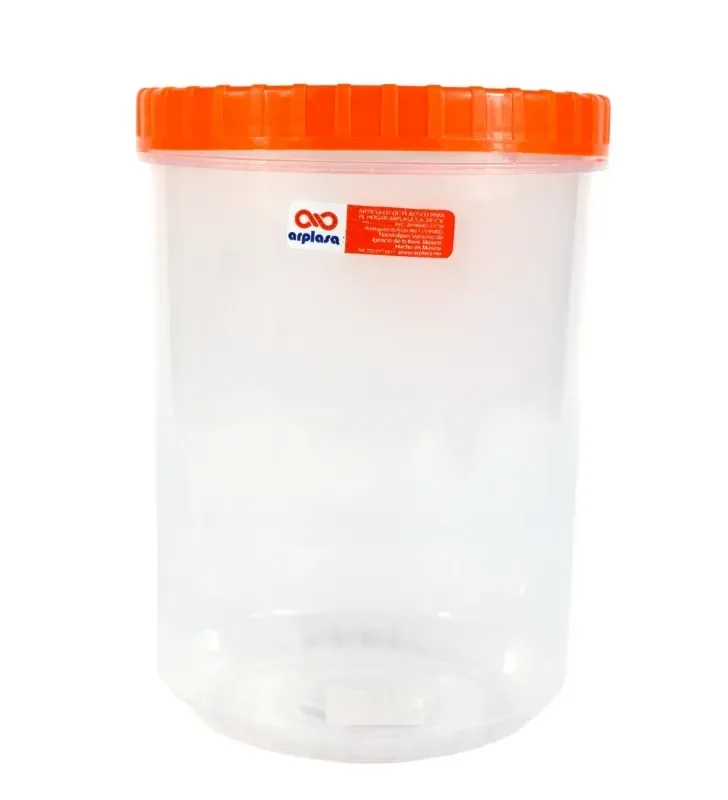 Bote Rosca Graduado Grande con Tapa Naranja – Arplasa