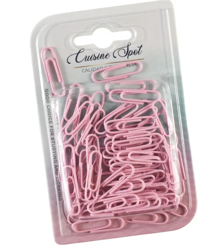 Clips metálicos rosa AL30505‑018 – estilo pastel para papelería