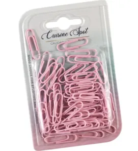 Clips metálicos rosa AL30505‑018 – estilo pastel para papelería