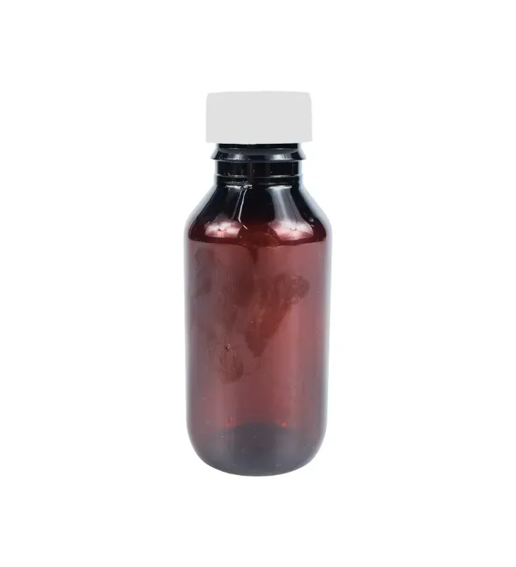 Botella de PET Ámbar 60ml R-24 con Tapa – Plastika LB1P035