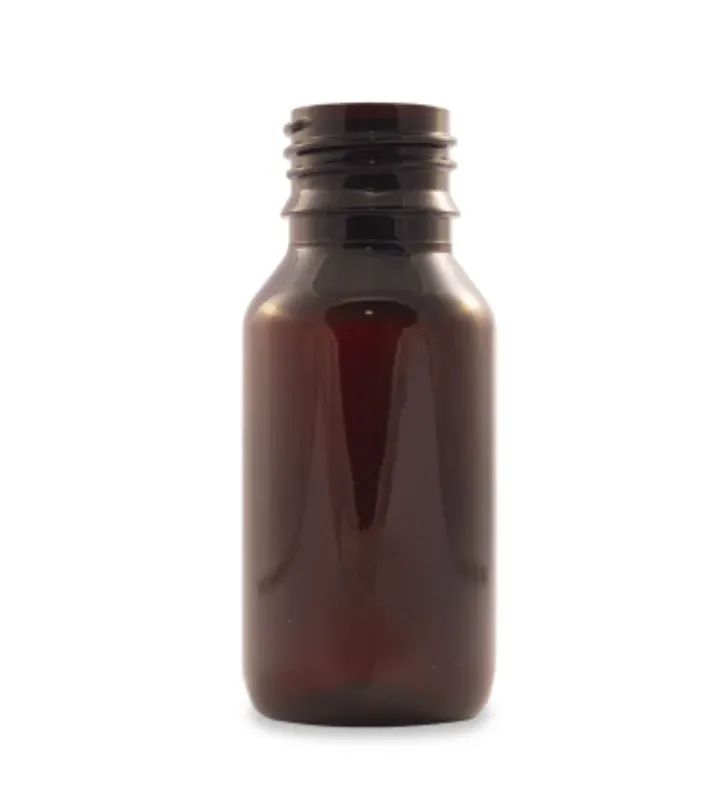 Botella de PET Ámbar 40ml R-24 con Tapa – Plastika LB1P040