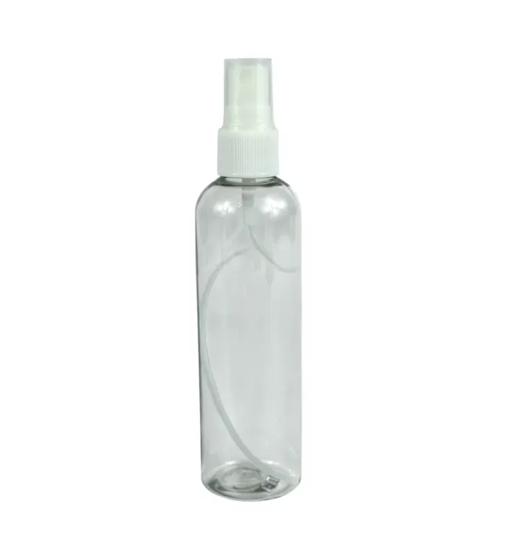 Botella Cilíndrica de PET Cristal 120ml con Atomizador – Plastika LB1B005