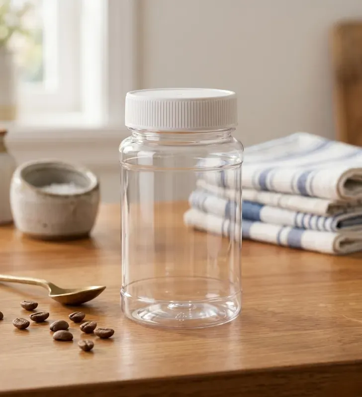 Tarro de PET Cristal 150g R-38 con Tapa de Seguridad – Plastika LT1B001