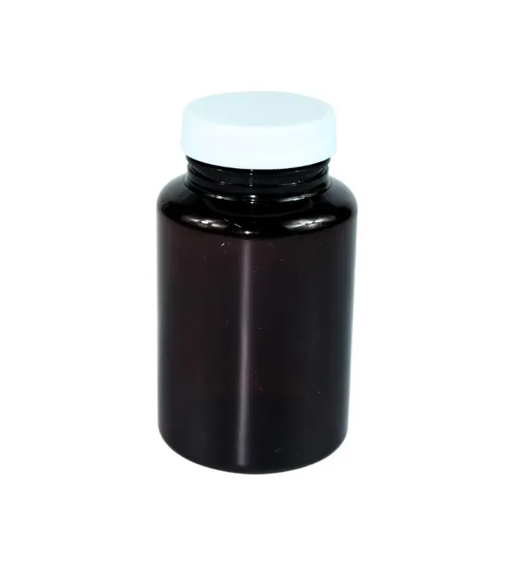 Tarro Pastillero de PET Ámbar 150g R-38 de Seguridad – Plastika LT1P003