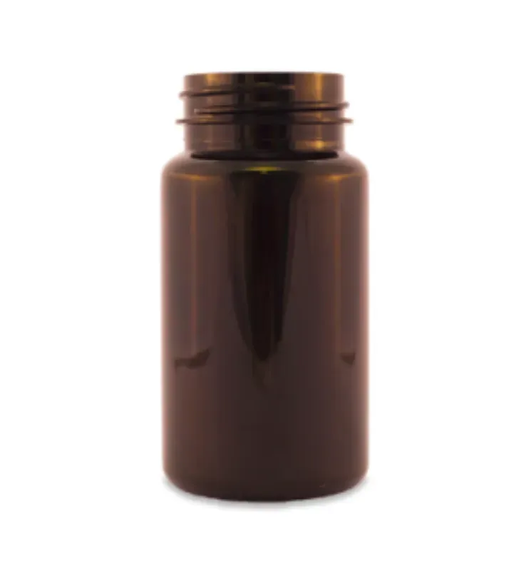 Tarro Pastillero de PET Ámbar 100g 38-400 de Seguridad – Plastika LT1P011