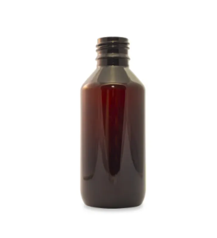 Botella de PET Ámbar 120ml R-24 con Tapa de Cintillo – Plastika LB1P003