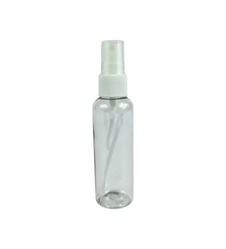 Botella Cilíndrica PET 60ml Cristal Bomba Atomizadora LB1B006 | Plastika