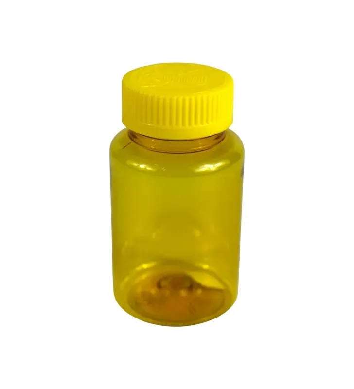 Tarro PET 150g Amarillo con Tapa de Seguridad LT1F007 | Plastika