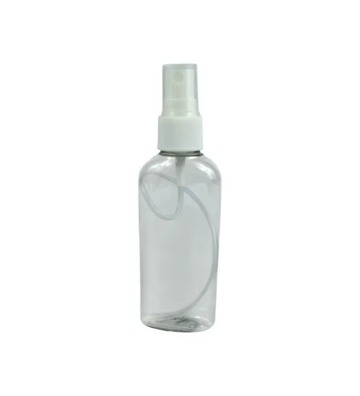 Botella Ovalada de PET Cristal 60ml con Atomizador – Plastika LB1B036