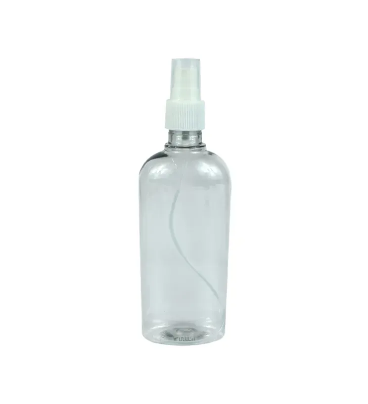 Botella Ovalada de PET Cristal 250ml con Atomizador – Plastika LB1B047