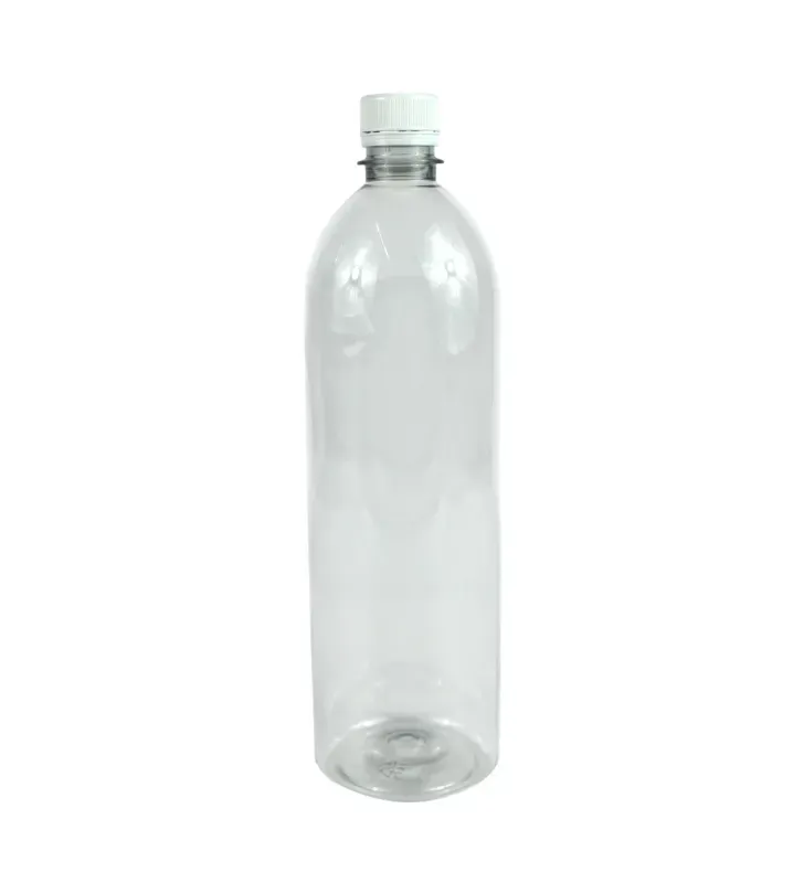 Botella Cilíndrica de PET Cristal 1 Litro R-28 con Cintillo – Plastika LB1B066