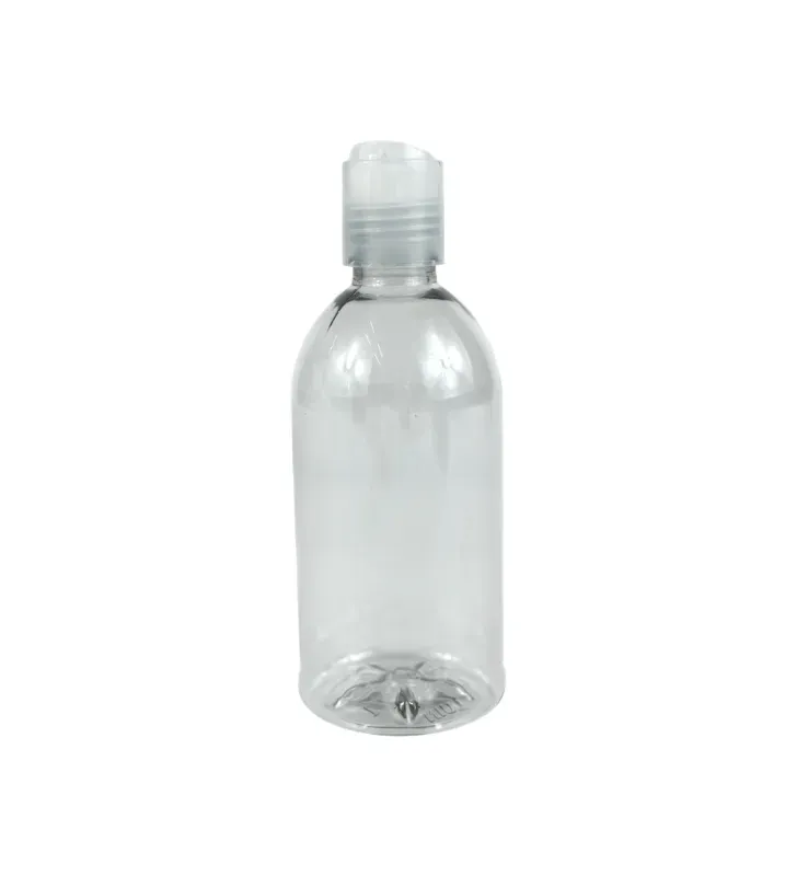 Botella Campana de PET Cristal 250ml Tapa Disc Top Natural – Plastika LB1B067