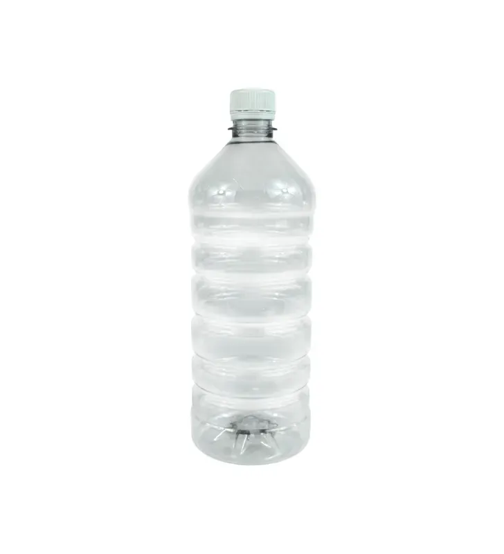 Botella Anillada de PET Cristal 1 Litro R-28 con Cintillo – Plastika LB1B023