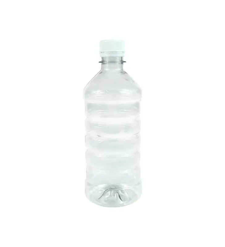 Botella Baja Anillada de PET Cristal 500ml R-28 con Cintillo – Plastika LB1B043