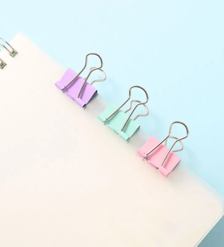 Clips binder colores surtidos – Pack 8 piezas