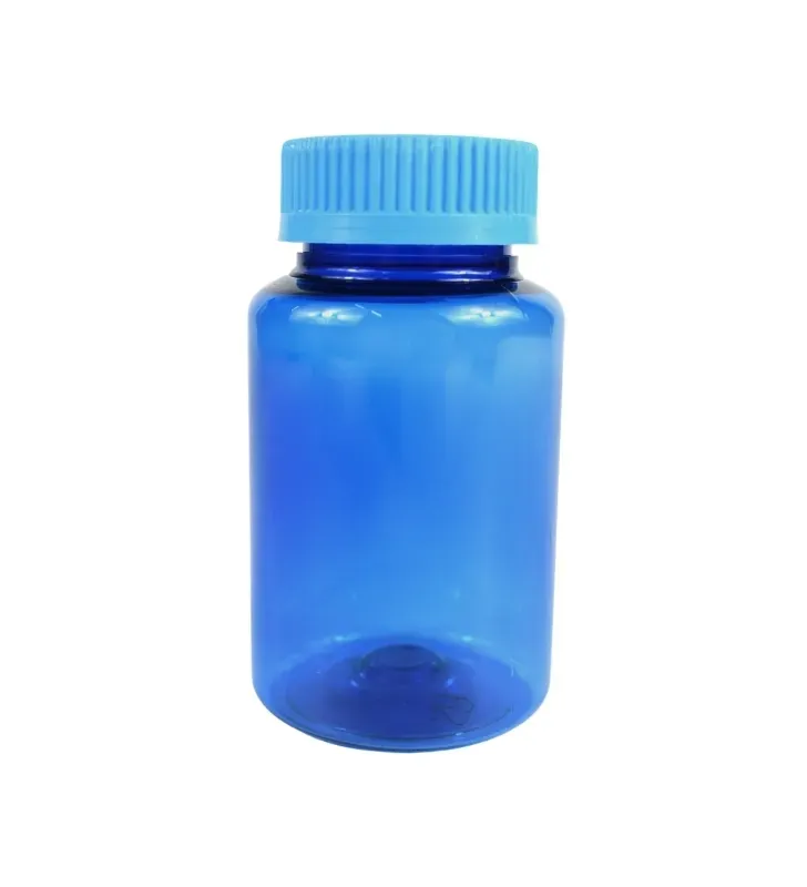 Tarro Pastillero de PET Azul 150g de Seguridad – Plastika LT1A004