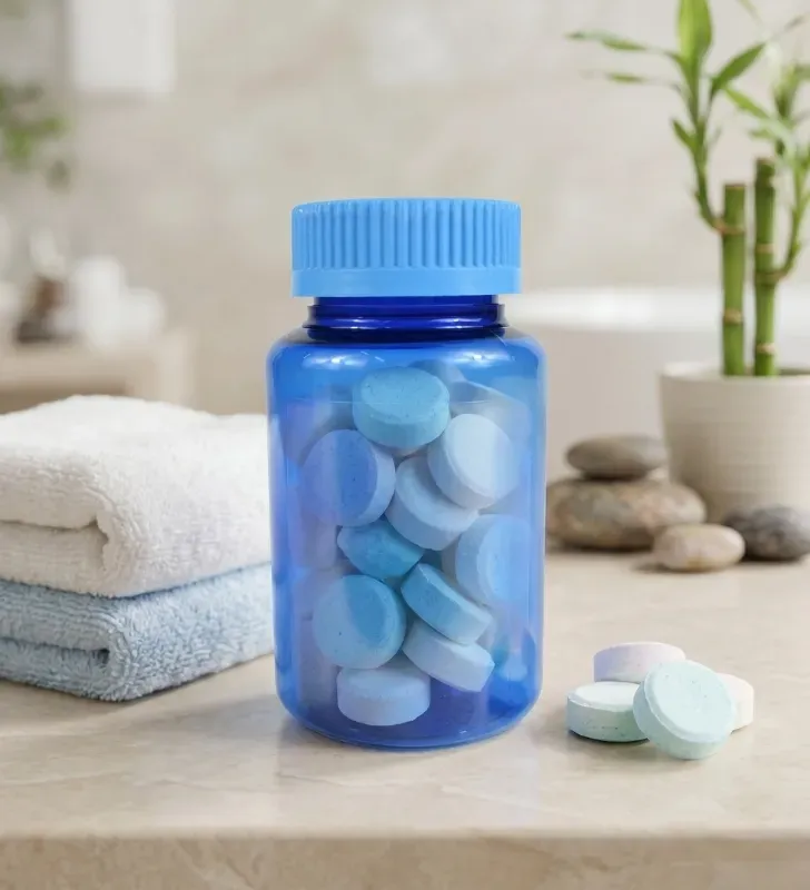 Tarro Pastillero de PET Azul 150g de Seguridad – Plastika LT1A004